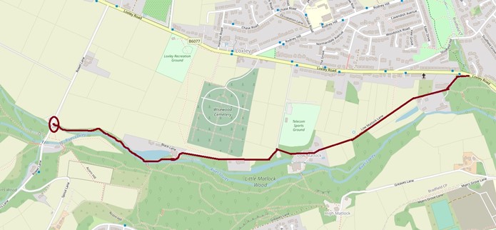 Loxley Vallley inclusive route map